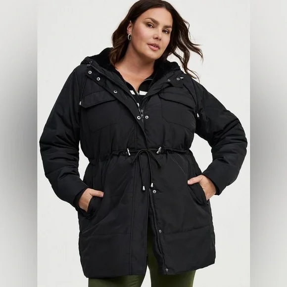 Torrid - Fur-Lined Puffer Jacket - Picture 1 of 15